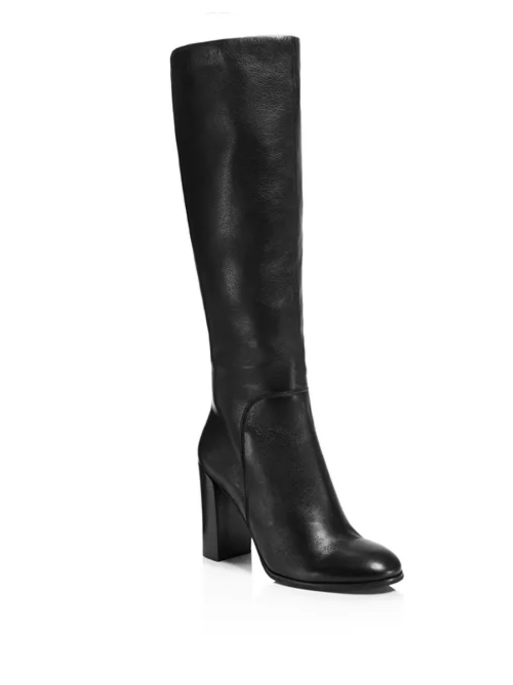 Kenneth Cole Black Knee-High Block Heel Boots